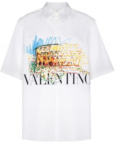 Риза с принт Valentino Garavani бяло