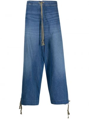Voľné priliehavé džínsy Greg Lauren modrá