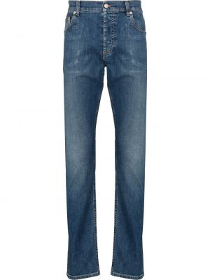 Straight jeans mit stickerei Alexander Mcqueen blau