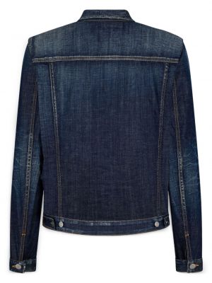 Kurtka jeansowa z przetarciami Dsquared2 niebieska