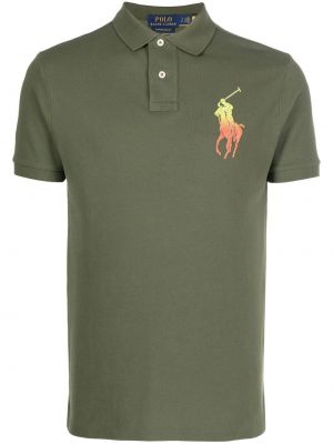 Polo majica z vezenjem Polo Ralph Lauren zelena