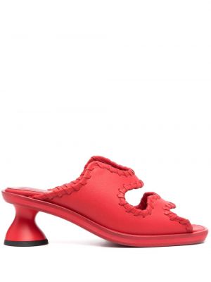Sandały skórzane Eckhaus Latta czerwone