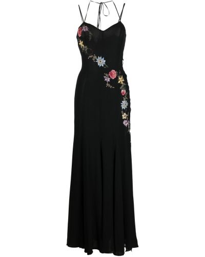 Vestido con bordado de flores A.n.g.e.l.o. Vintage Cult negro
