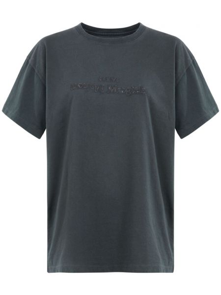 Broderet t-shirt Maison Margiela grå