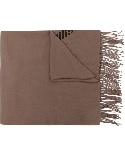 Schal mit print Emporio Armani braun