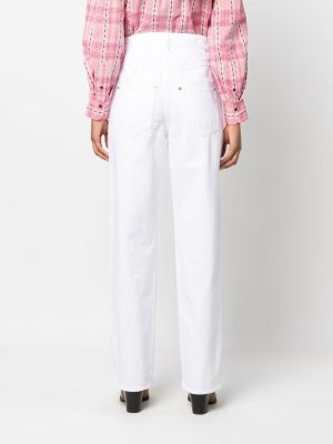 Bavlněné straight fit džíny Marant Etoile bílé