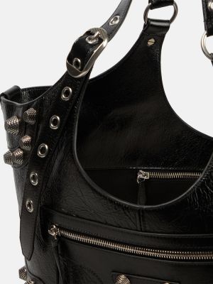 Kožená shopper kabelka Balenciaga černá