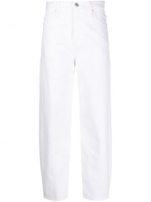 Straight fit džíny s vysokým pasem Frame bílé