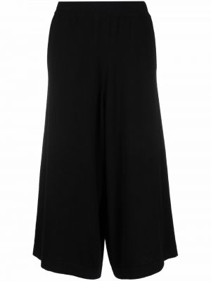 Pantalones culotte de cachemir de punto con estampado de cachemira Oyuna negro