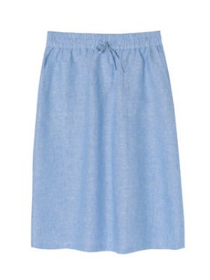 Slim fit priliehavá midi sukňa Tatuum modrá
