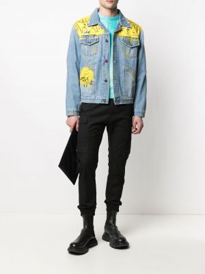 Apgrūtināti džinsa jaka ar apdruku Mjb - Marc Jacques Burton