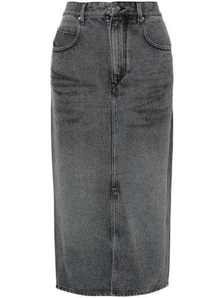 Midi sukně Isabel Marant šedé