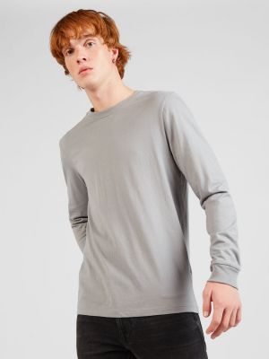 Tričko s dlhými rukávmi Gap sivá