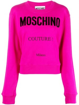 Trykt sweatshirt Moschino rosa