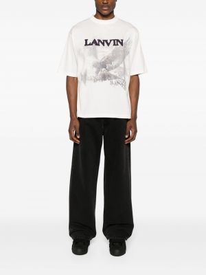 Raštuotas medvilninis marškinėliai Lanvin
