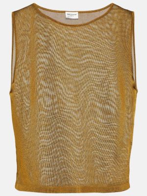 Puloverel tricotate Saint Laurent auriu