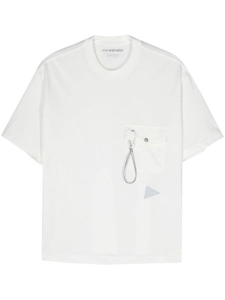 Тениска от джърси And Wander бяло