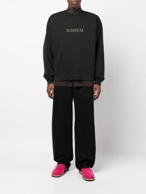 Sweatshirt aus baumwoll mit print Bonsai schwarz