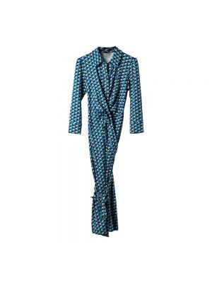 Sukienka długa Diane Von Furstenberg - Niebieski