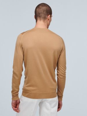 Jersey de lana de tela jersey John Smedley marrón