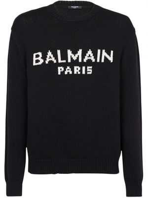 Пуловер с принт с кръгло деколте Balmain