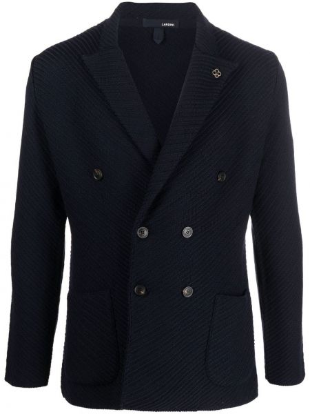 Strikket lang blazer Lardini blå