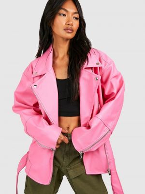 Короткая куртка Boohoo розовая