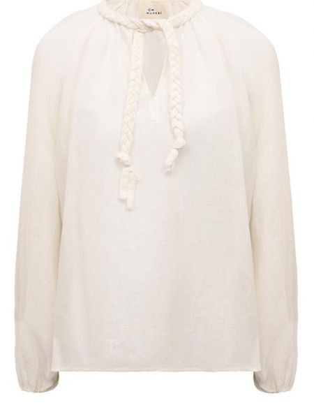 Льняная блузка Manebí белая