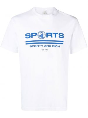 T-shirt Sporty & Rich vit