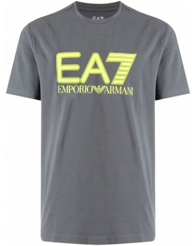Camiseta con estampado Ea7 Emporio Armani gris