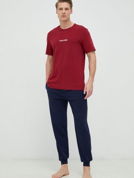 Koszulka z nadrukiem Calvin Klein Underwear czerwona