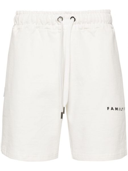 Jersey bermuda kratke hlače s potiskom Family First bela