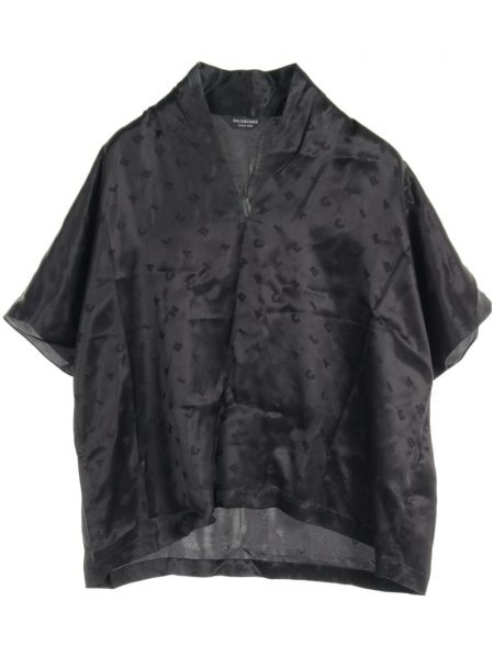 Bluză din jacard Balenciaga Pre-owned negru