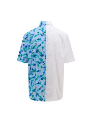 Camisa de algodón de flores con estampado Marni azul