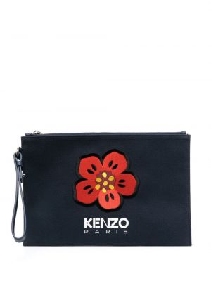 Kvetinová listová kabelka Kenzo modrá
