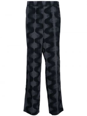Pantaloni cu picior drept cu imagine cu imprimeu abstract Mcq negru
