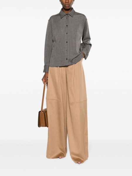 Pantalon taille haute plissé Max Mara marron