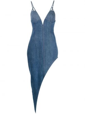 Aszimmetrikus testhezálló denim ruha Fleur Du Mal