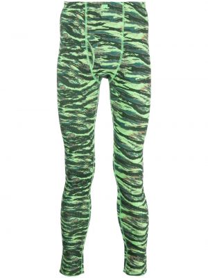 Leggings con stampa camouflage Erl verde