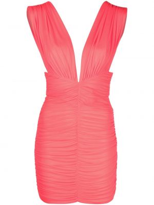 Κοκτέιλ φόρεμα με λαιμόκοψη v Alex Perry ροζ