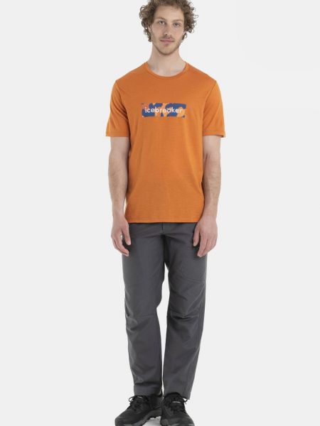Koszulka Icebreaker pomarańczowa