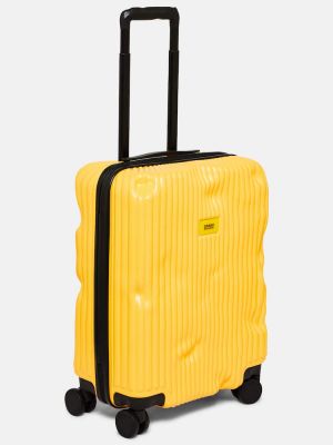 Csíkos bőrönd Crash Baggage sárga