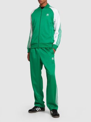 Felpa a righe Adidas Originals verde