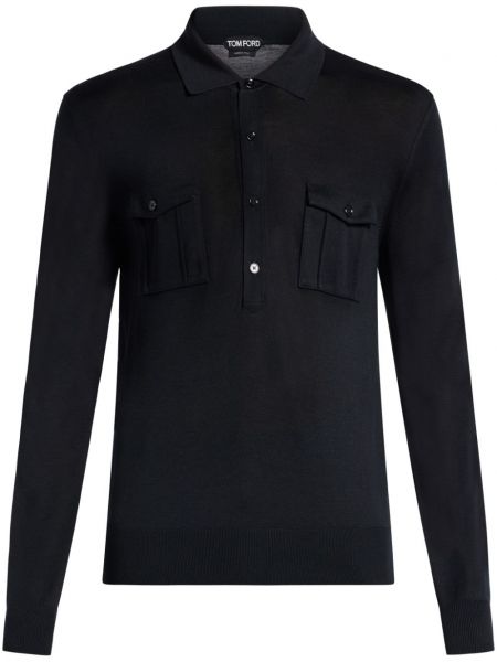 Poloshirt i jersey Tom Ford sort