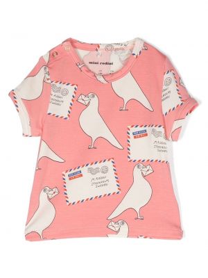 T-shirt con stampa Mini Rodini rosa