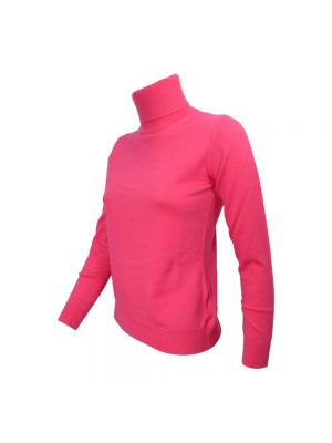 Jersey cuello alto de cachemir Cashmere Company rosa