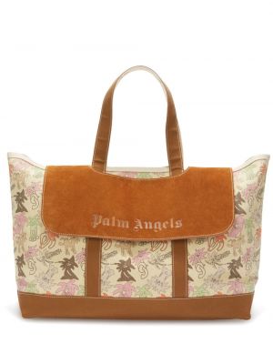 Τσάντα shopper Palm Angels καφέ