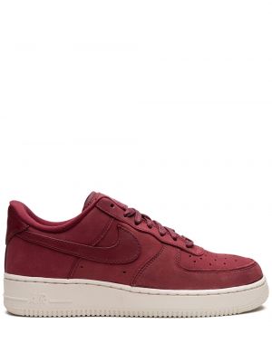 Krajkové šněrovací tenisky Nike Air Force 1 červené