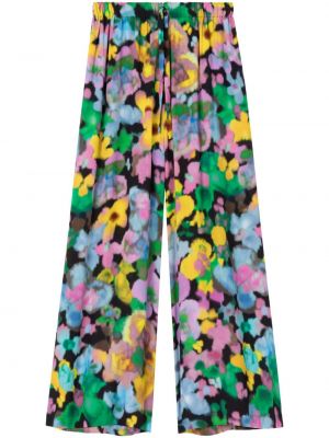 Květinové rovné kalhoty s potiskem relaxed fit Az Factory