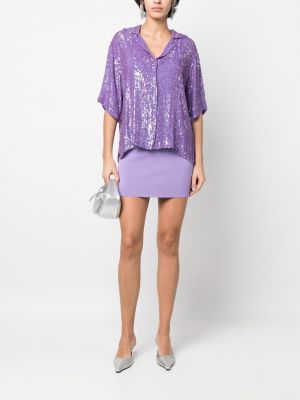 Jupe taille haute en tricot P.a.r.o.s.h. violet